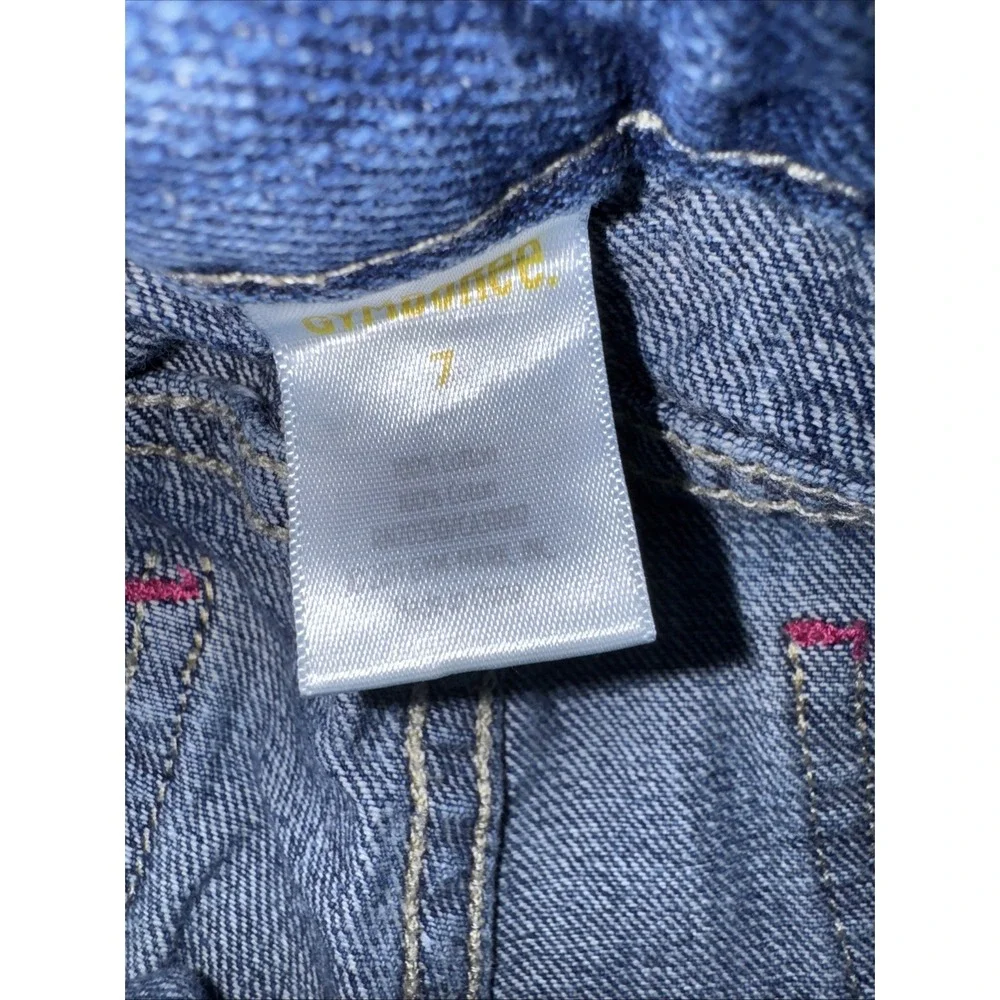GYMBOREE GIRLS SMART & SWEET‎ FLOWER BUTTONS BOOT CUT DENIM JEANS SIZE 7